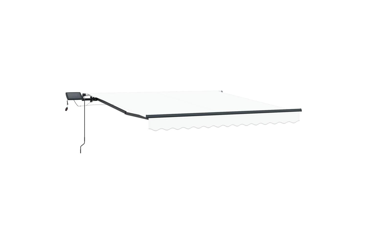 Vidaxl Retractable Awning Manual White 300 X 250 Cm Fabric-9