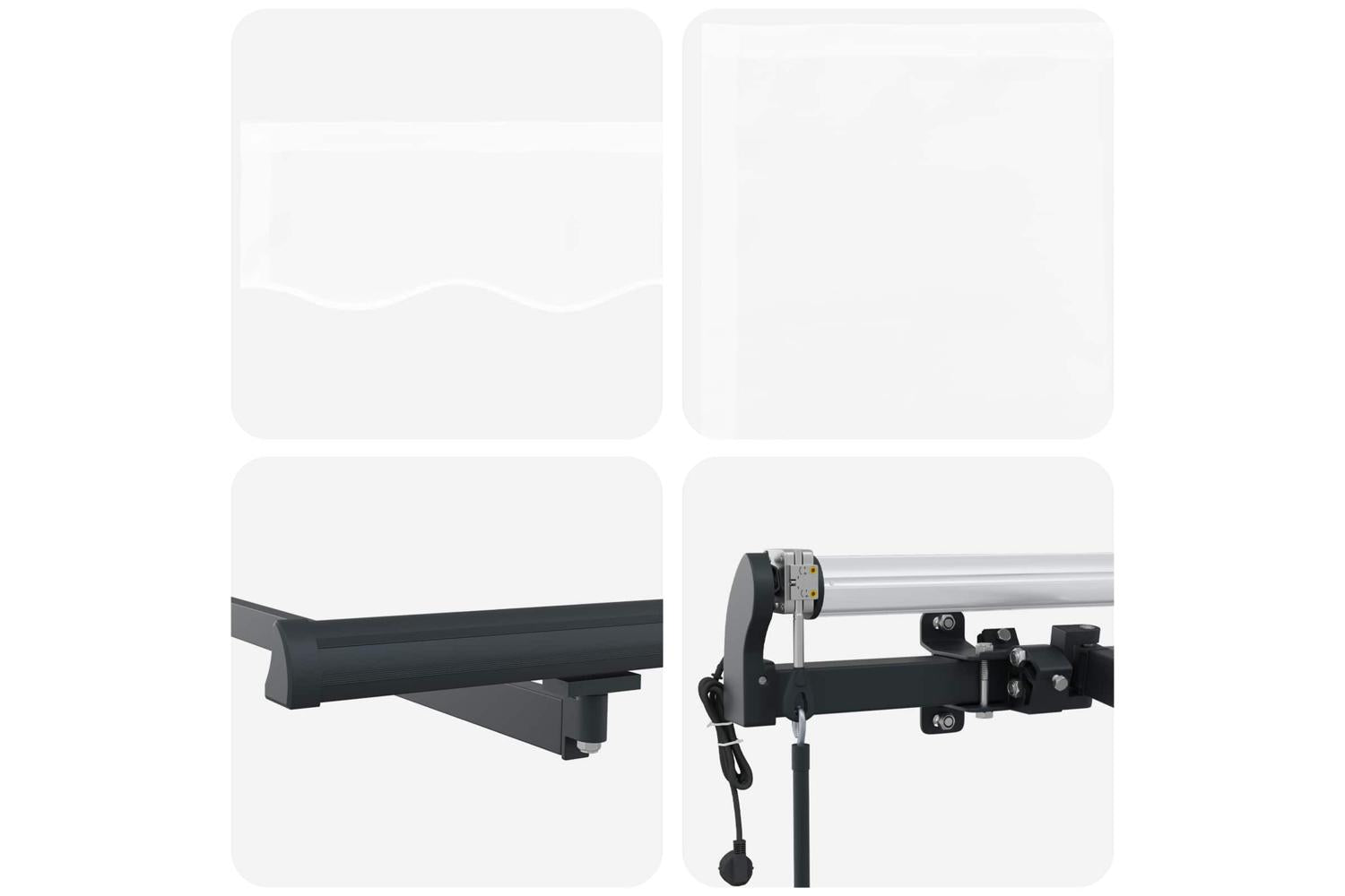 Vidaxl Retractable Awning White 300 X 250 Cm Fabric-9