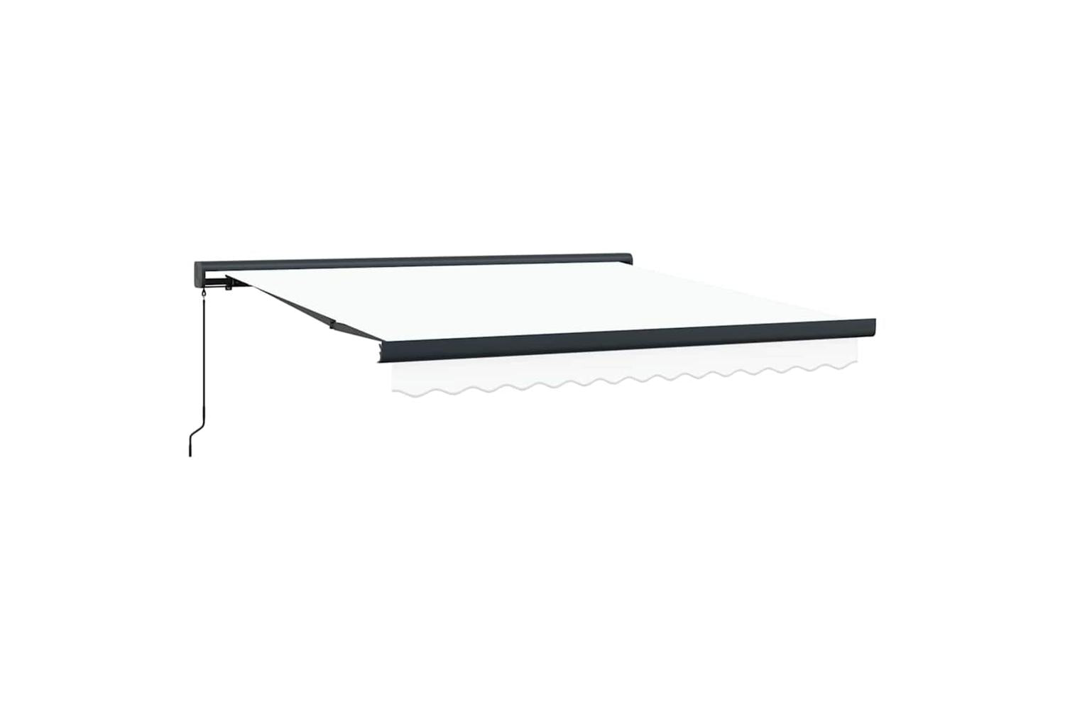 Vidaxl Retractable Awning White 300 X 250 Cm Fabric And Metal-4