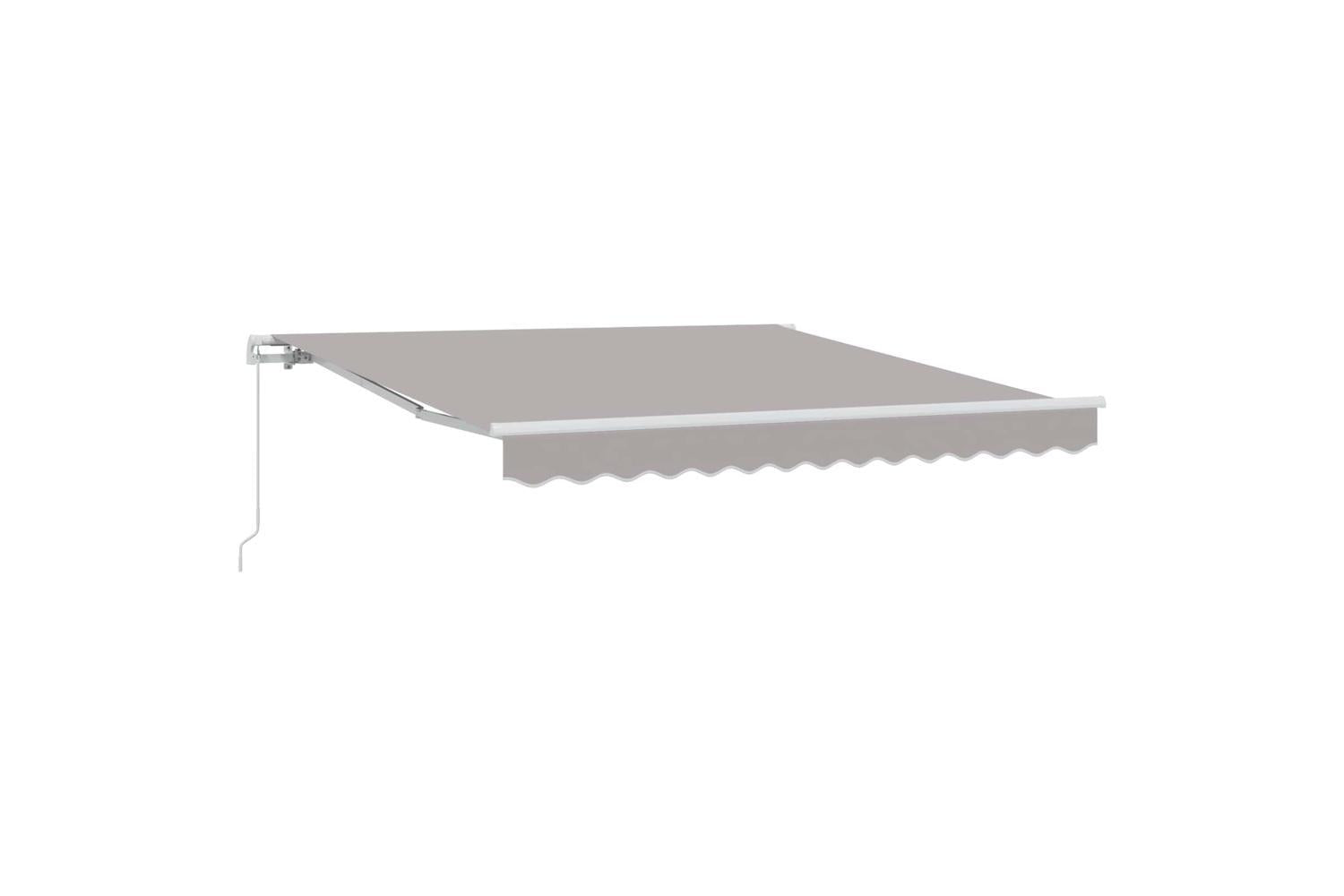 Vidaxl Awning Retractable Light Grey 3 X 25 M Polyester And Metal