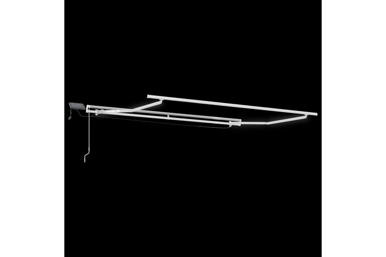 Vidaxl Retractable Awning With Manual Light Grey 300 X 250 Cm Fabric-7