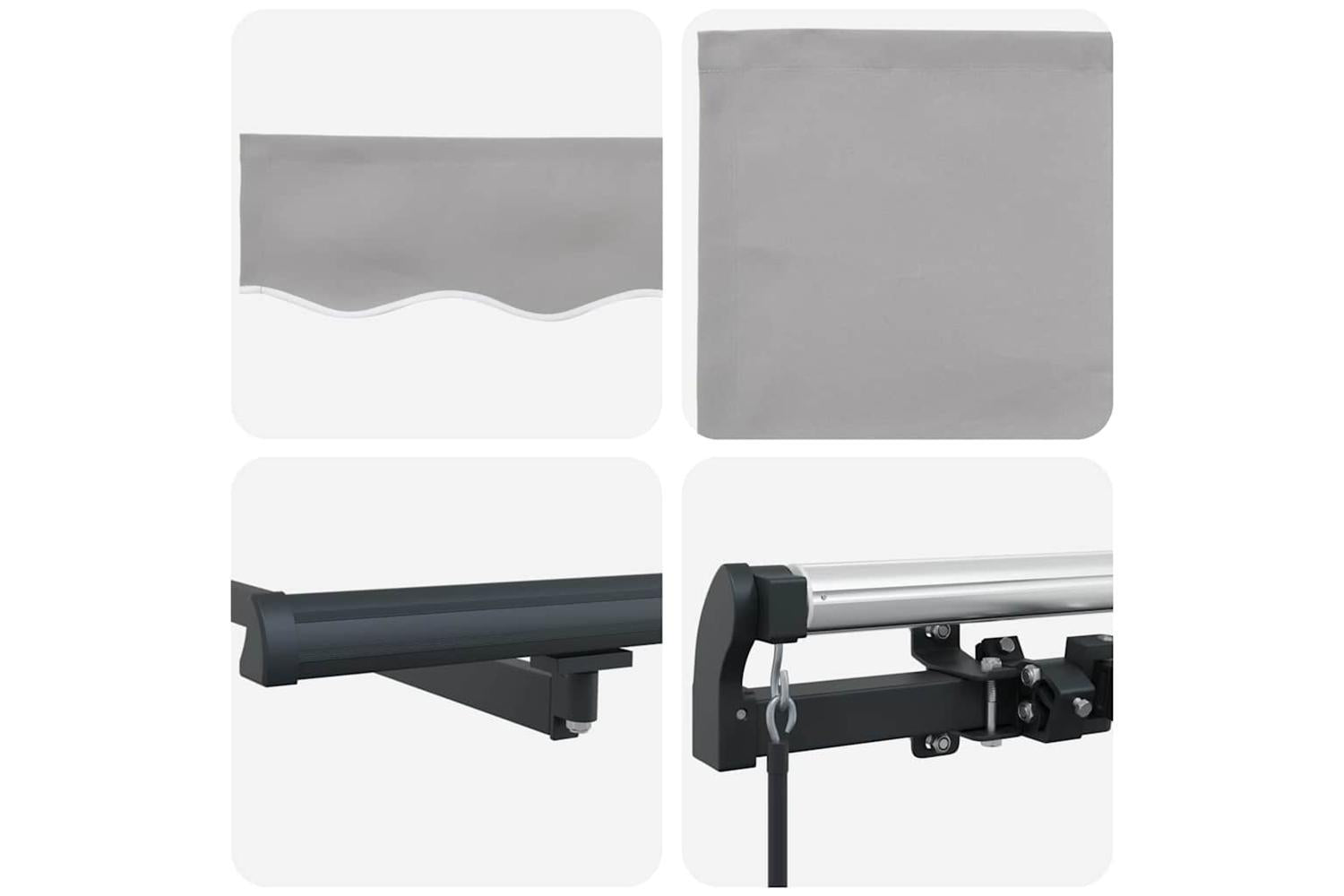 Vidaxl Awning Light Grey Manual Light Grey 300 X 250 Cm Fabric-8