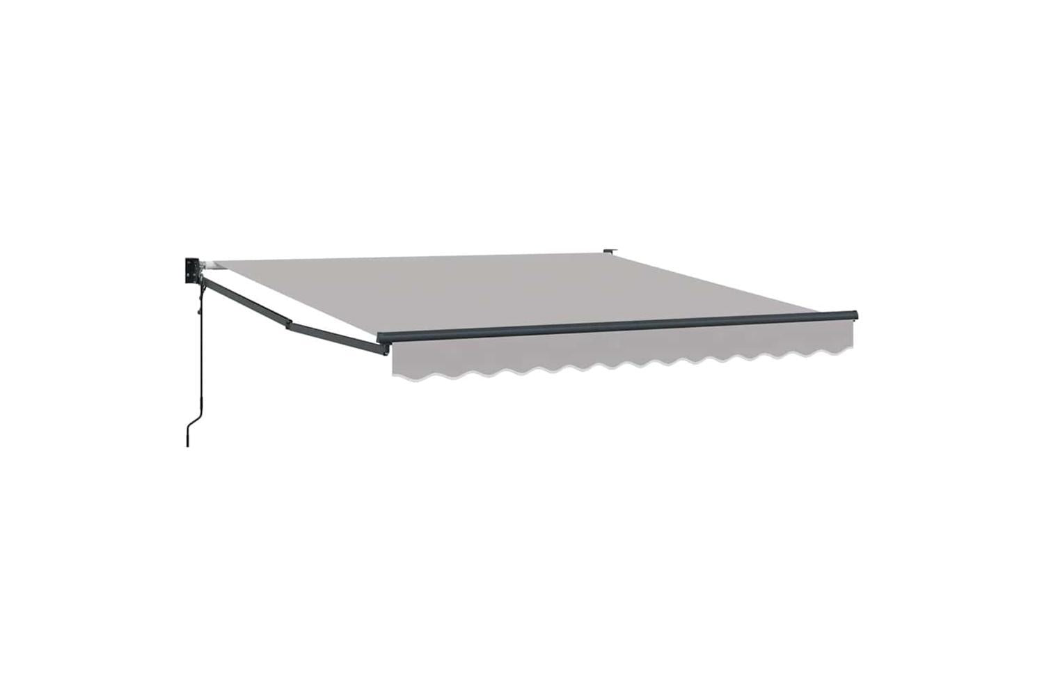 Vidaxl Awning Retractable Light Grey 3 X 25 M Polyester And Metal
