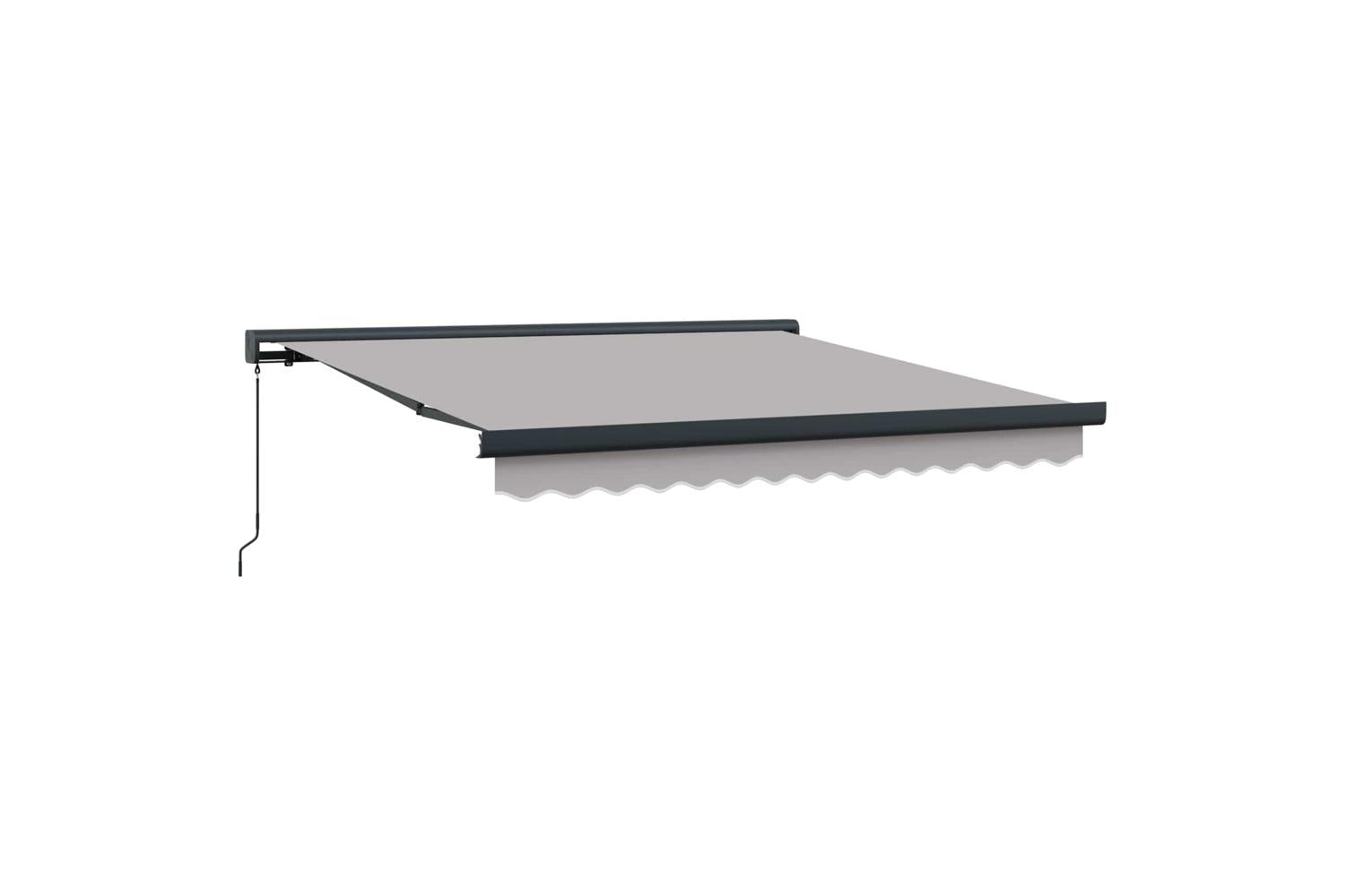 Vidaxl Retractable Awning Light Grey 300 X 250 Cm Fabric And Metal-2