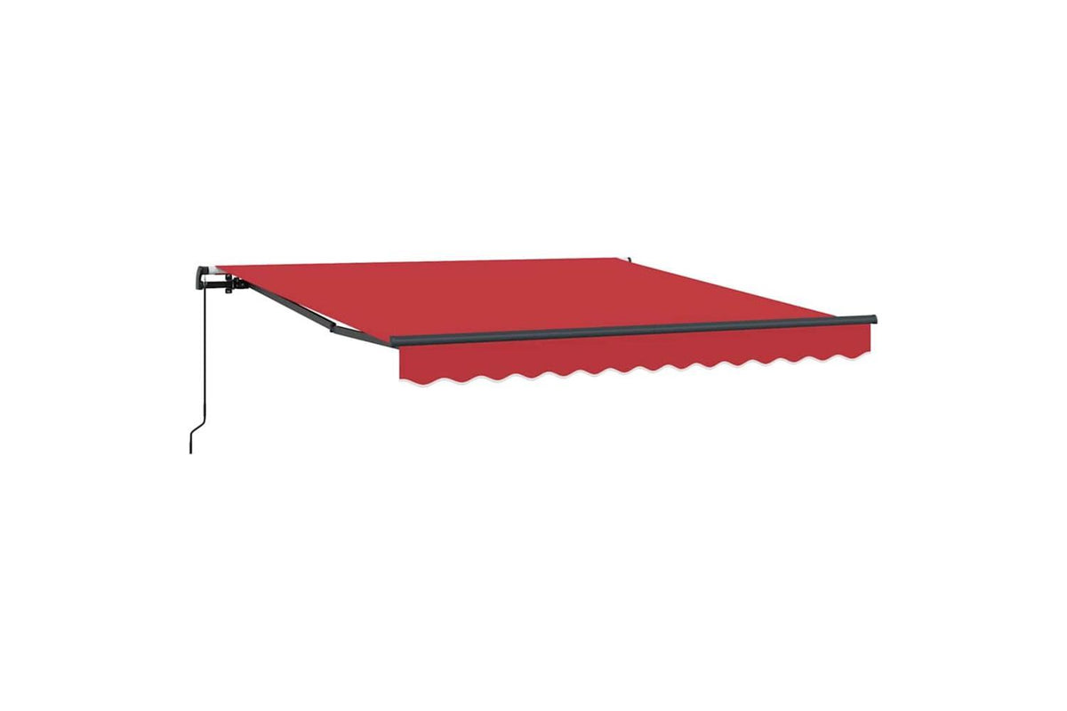Vidaxl Retractable Awning Manual Red 300 X 250 Cm Fabric-2