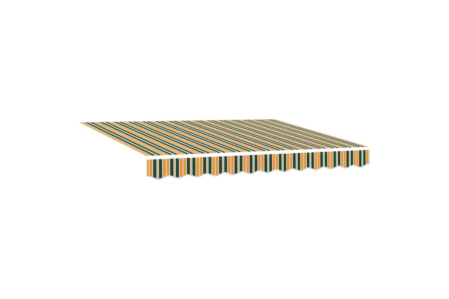 Vidaxl Retractable Awning Green And Yellow 300 X 250 Cm Fabric-4