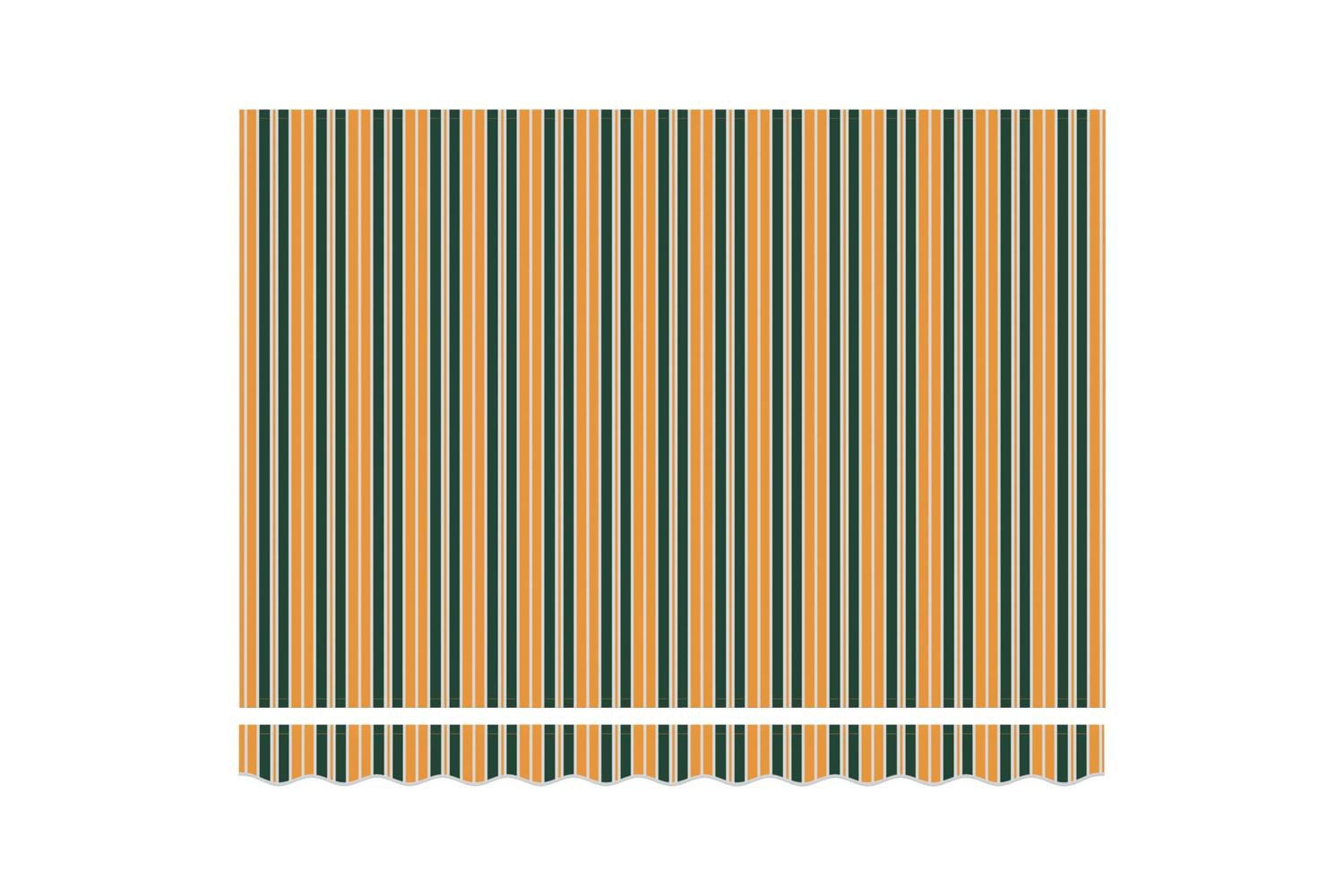 Vidaxl Retractable Awning Manual Green And Yellow 300 X 250 Cm-7