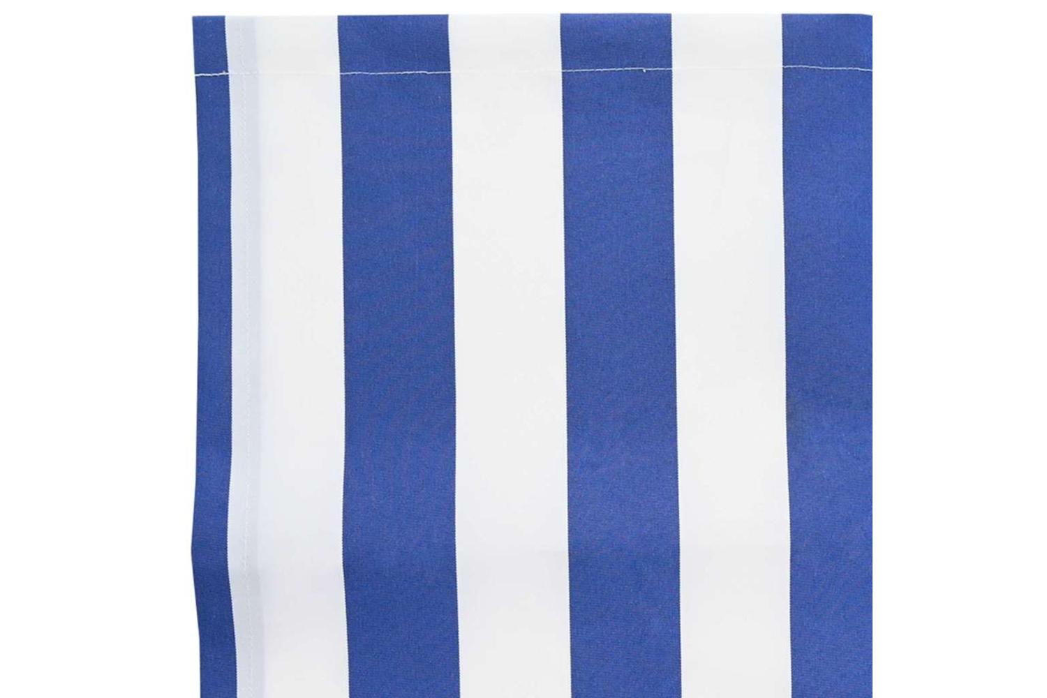 Vidaxl Retractable Awning Blue And White 350 X 250 Cm Fabric And Metal-9