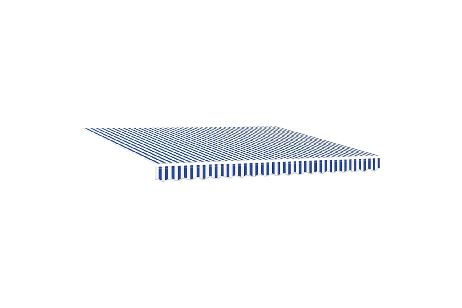 Vidaxl Retractable Awning Blue And White 350 X 250 Cm Fabric And Metal-7