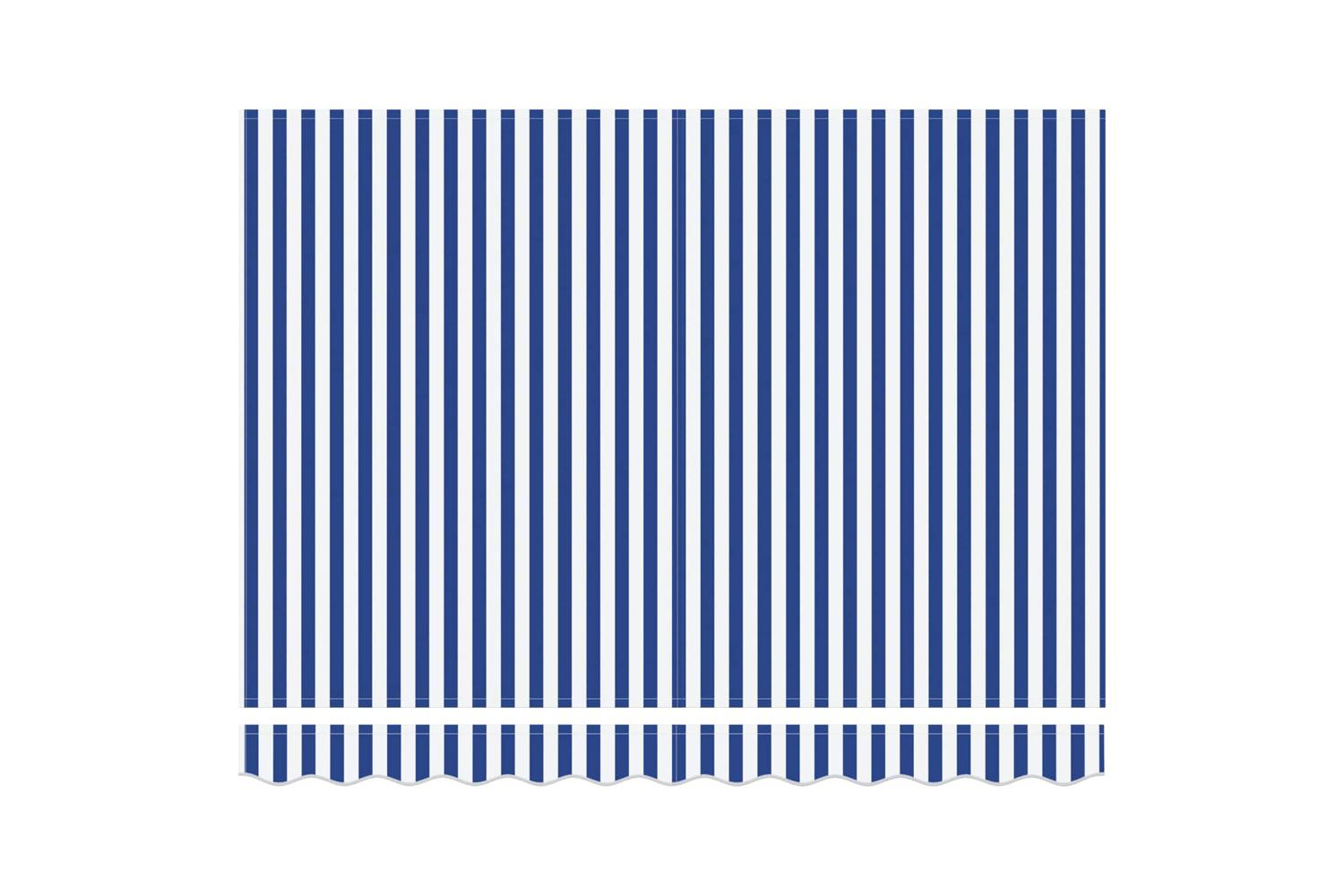 Vidaxl Retractable Awning Blue And White 350x250 Cm Fabric-7