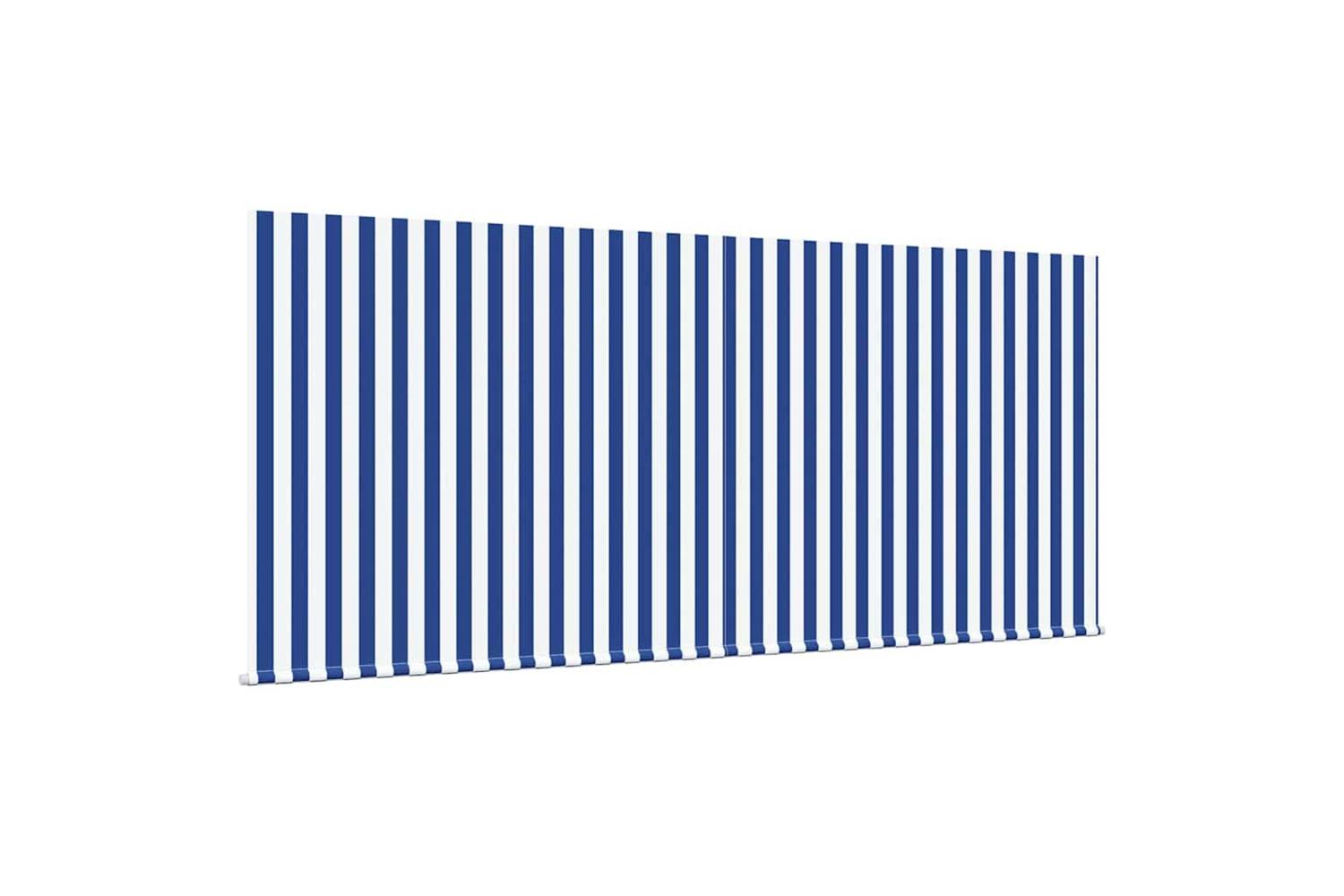 Vidaxl Retractable Awning Manual Blue And Anthracite 350 X 250 Cm-4