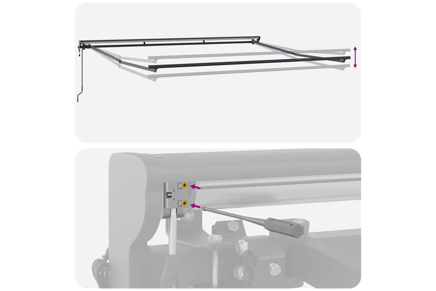 Vidaxl Retractable Awning Manual Cream 350 X 250 Cm Fabric And Metal-10