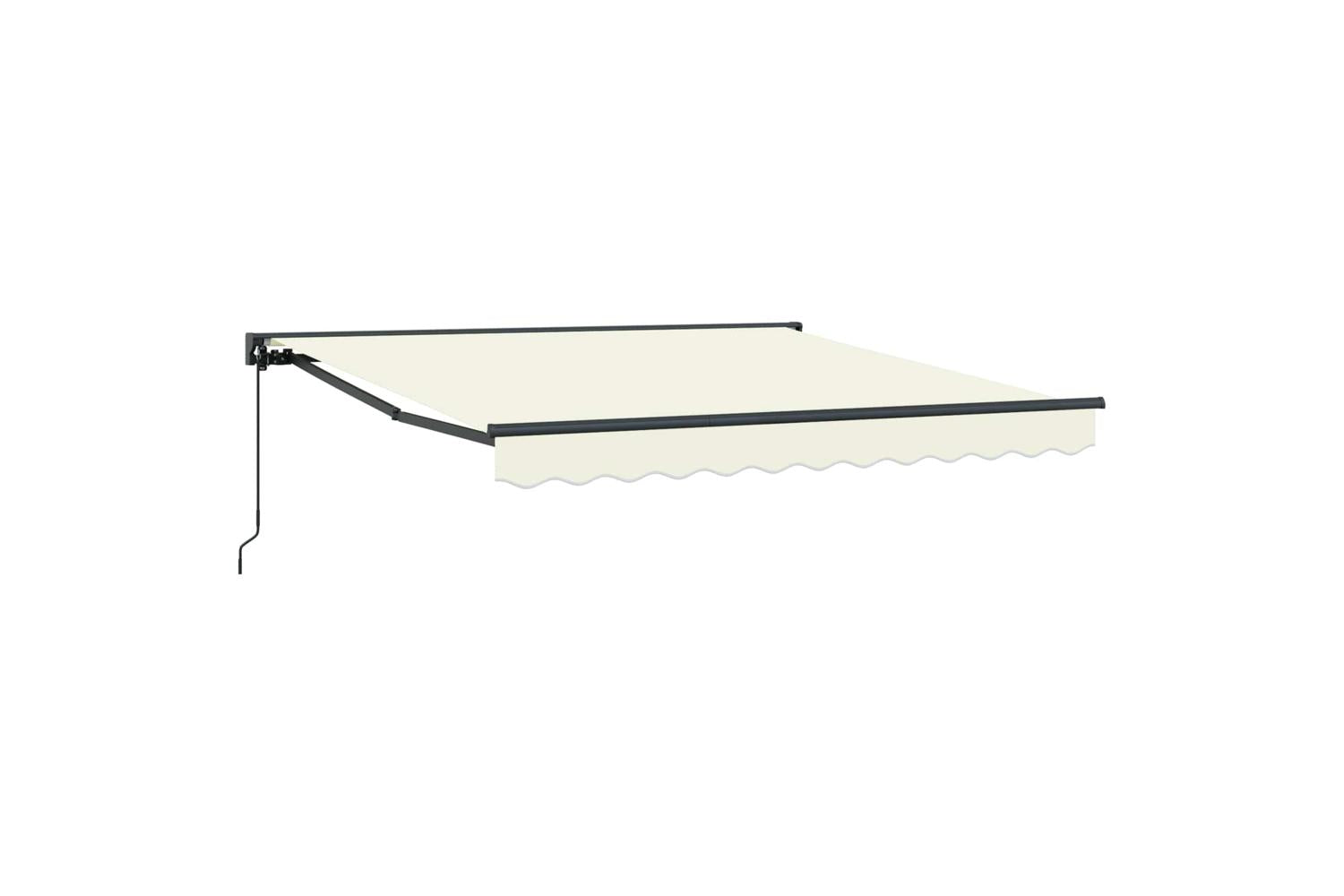 Vidaxl Retractable Awning Manual Cream 350x250 Cm Fabric