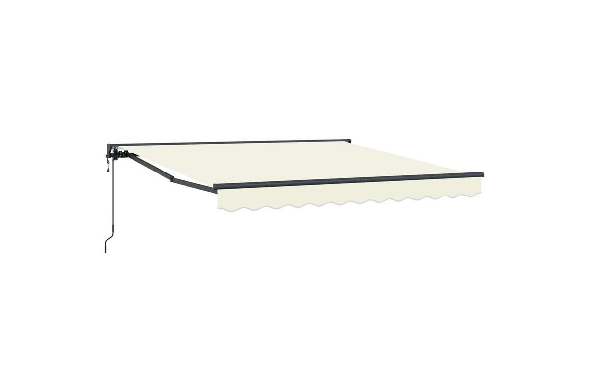 Vidaxl Retractable Awning Cream 350x250 Cm Fabric-2