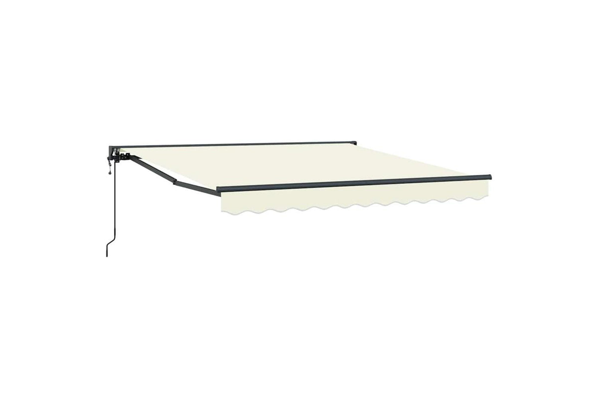 Vidaxl Retractable Awning Cream 350x250 Cm Fabric-4