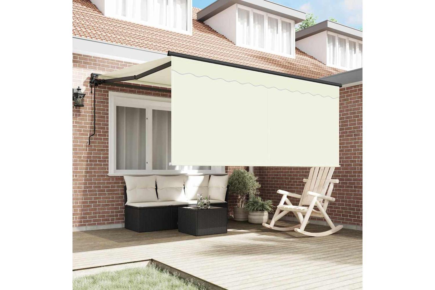 Vidaxl Retractable Awning Manual Cream And Anthracite 350 X 250 Cm-3