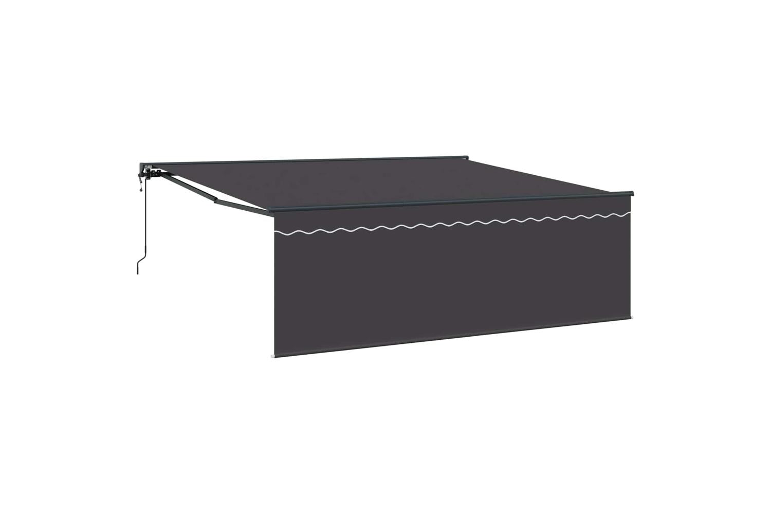 Vidaxl Retractable Awning Orange And White 350x250 Cm Fabric-4