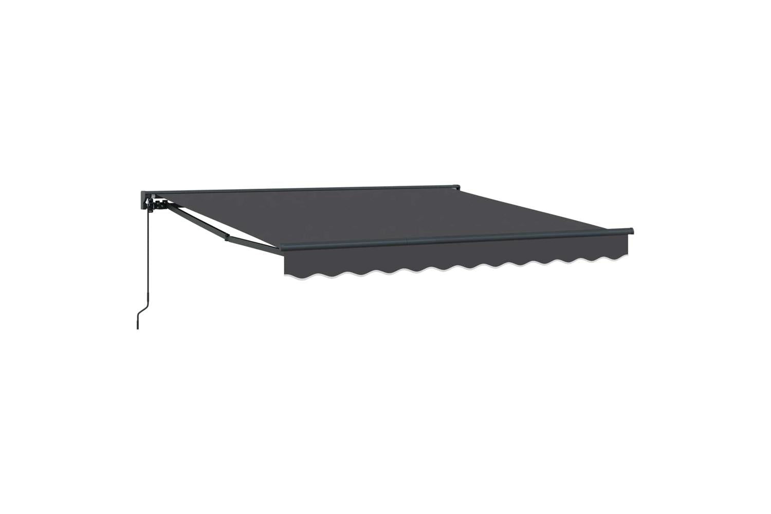 Vidaxl Retractable Awning Manual Anthracite 350x250 Cm Fabric-2