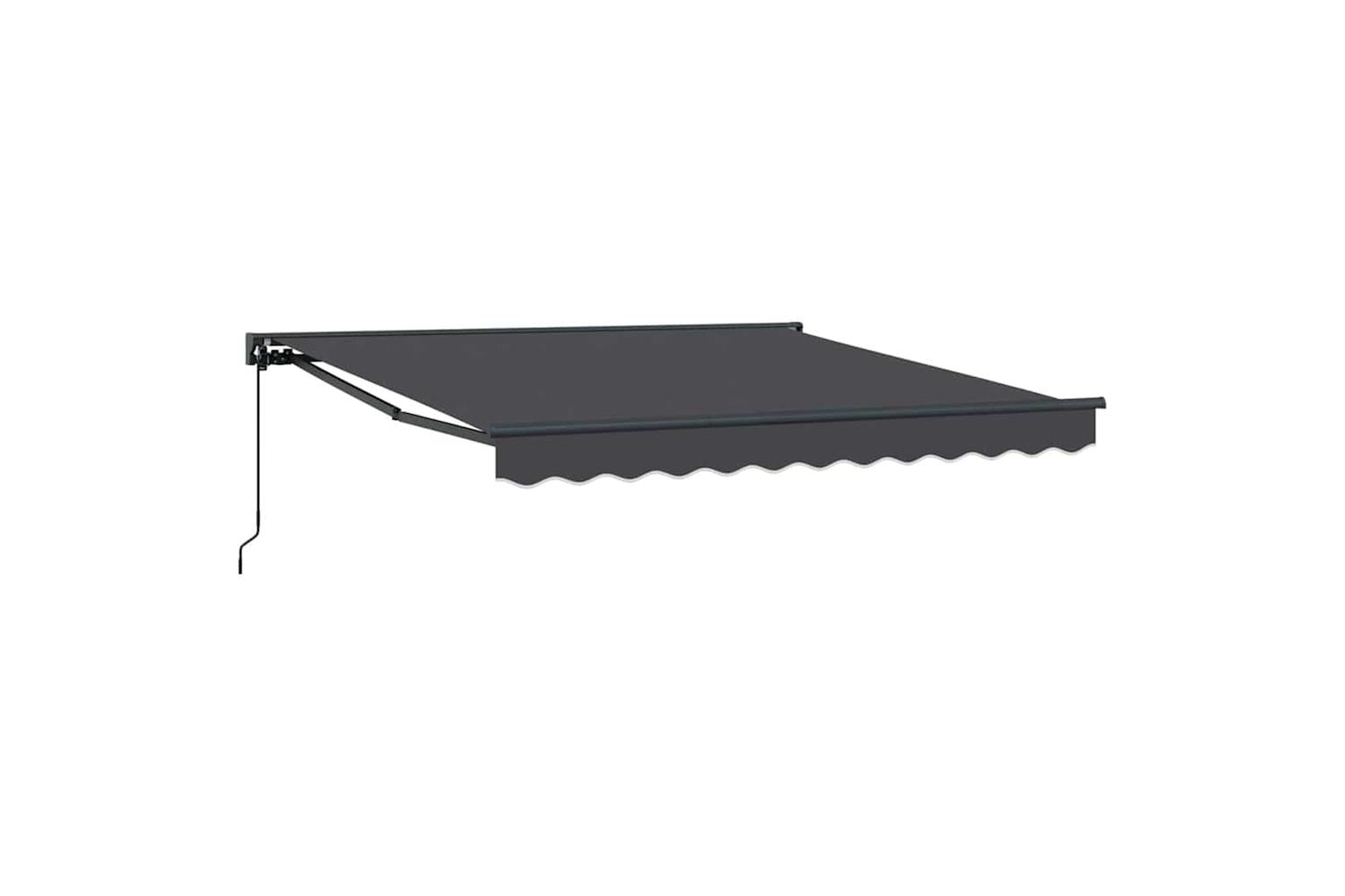 Vidaxl Retractable Awning Manual Anthracite 350x250 Cm Fabric-6