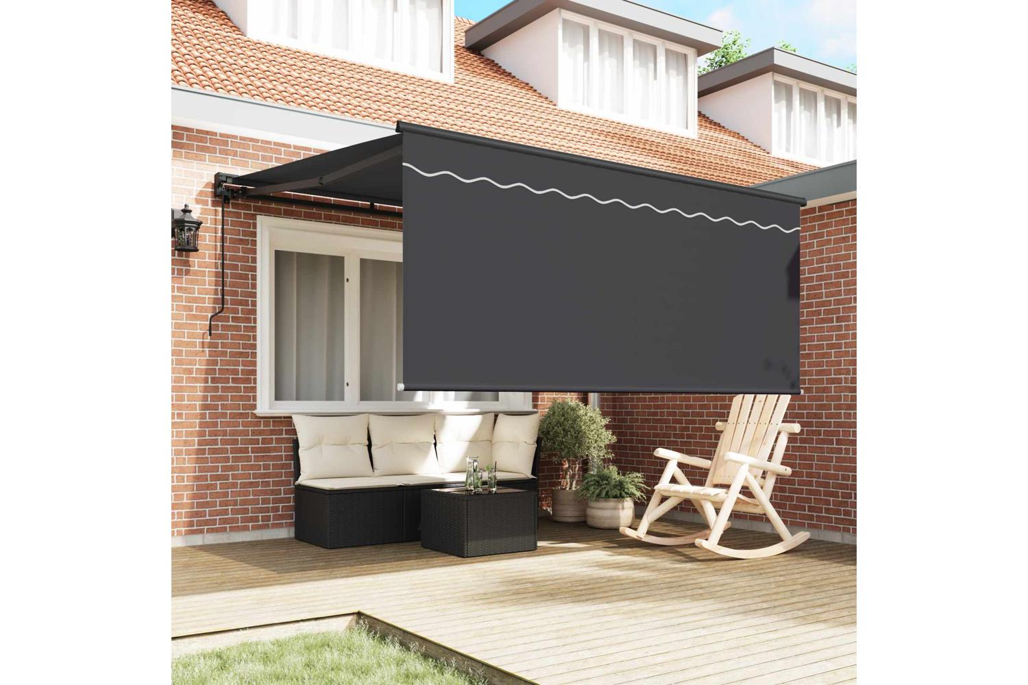 Vidaxl Retractable Awning Manual Grey And Anthracite 350 X 250 Cm-3