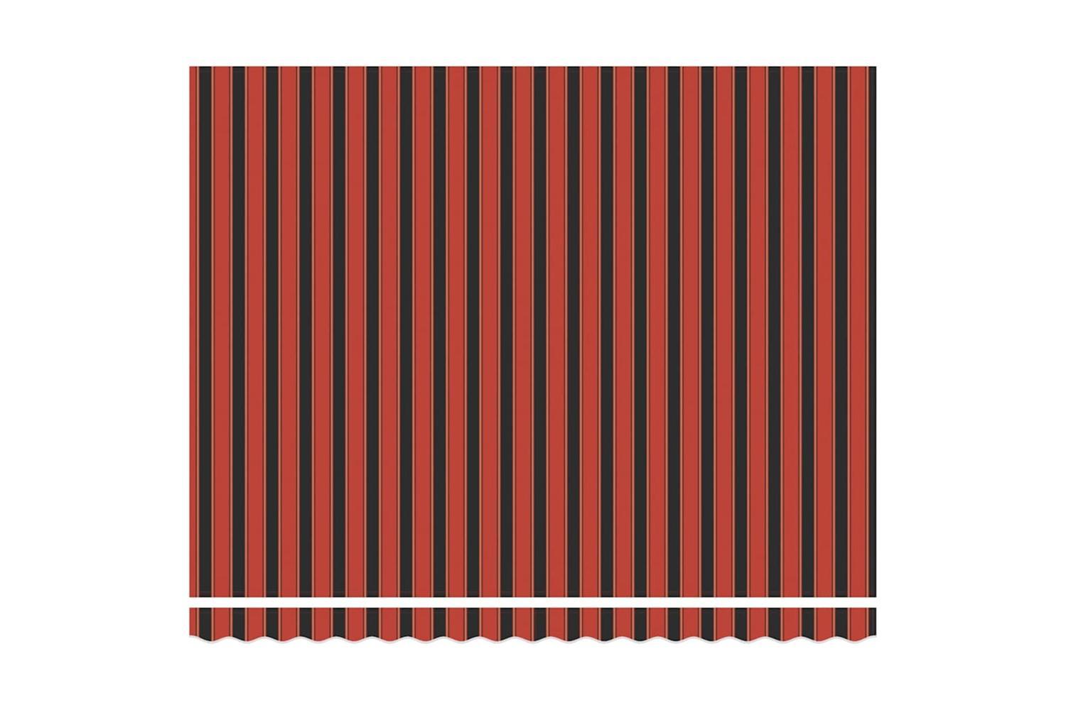 Vidaxl Retractable Awning With Red And Black 350 X 250 Cm Fabric-6