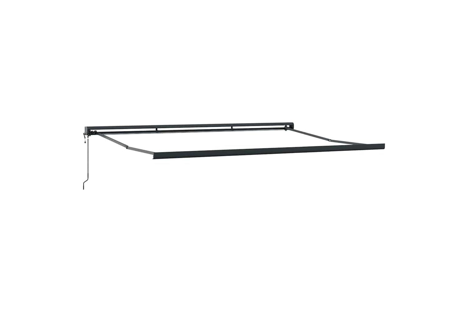 Vidaxl Retractable Awning Manual Red And Black 350 X 250 Cm Fabric-5