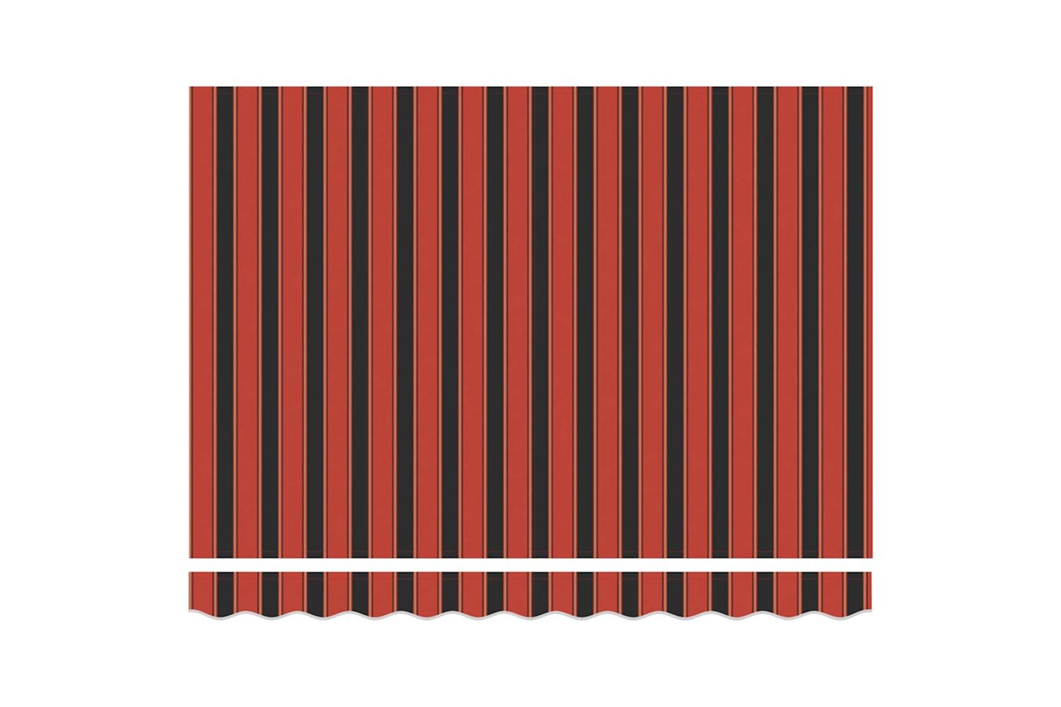 Vidaxl Retractable Awning Red And Black 350 X 250 Cm Fabric-6