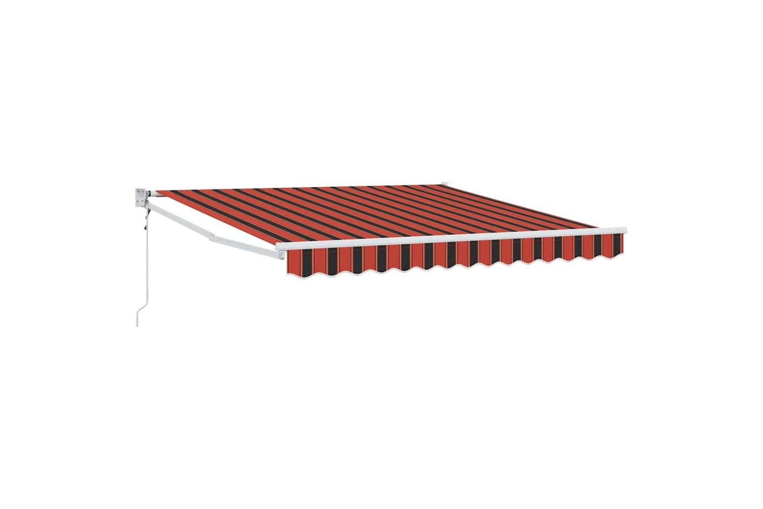 Vidaxl Awning Striped Orange And Brown 35 X 25 M Polyester And Metal-2