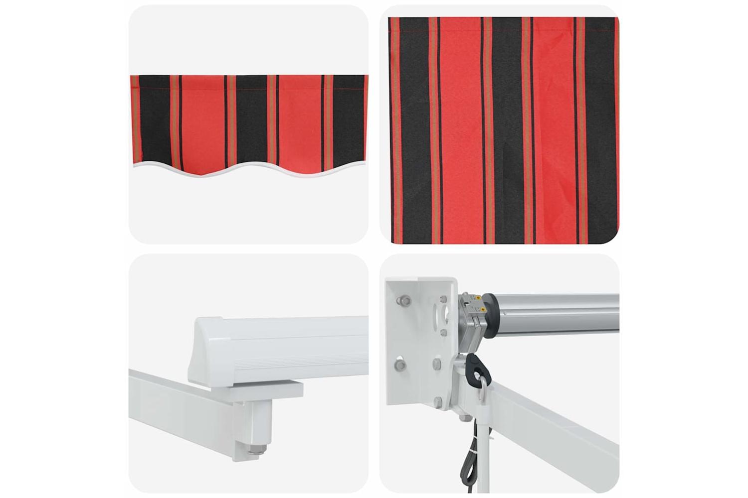 Vidaxl Awning Striped Orange And Brown 35 X 25 M Polyester And Metal-8