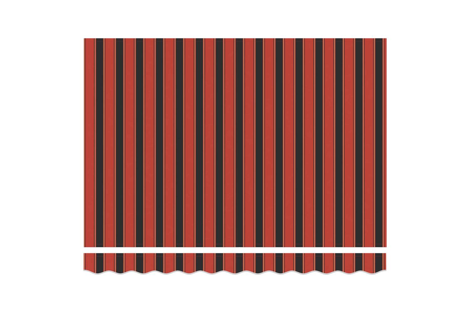 Vidaxl Retractable Awning Orange And Brown 350x250 Cm Fabric-7