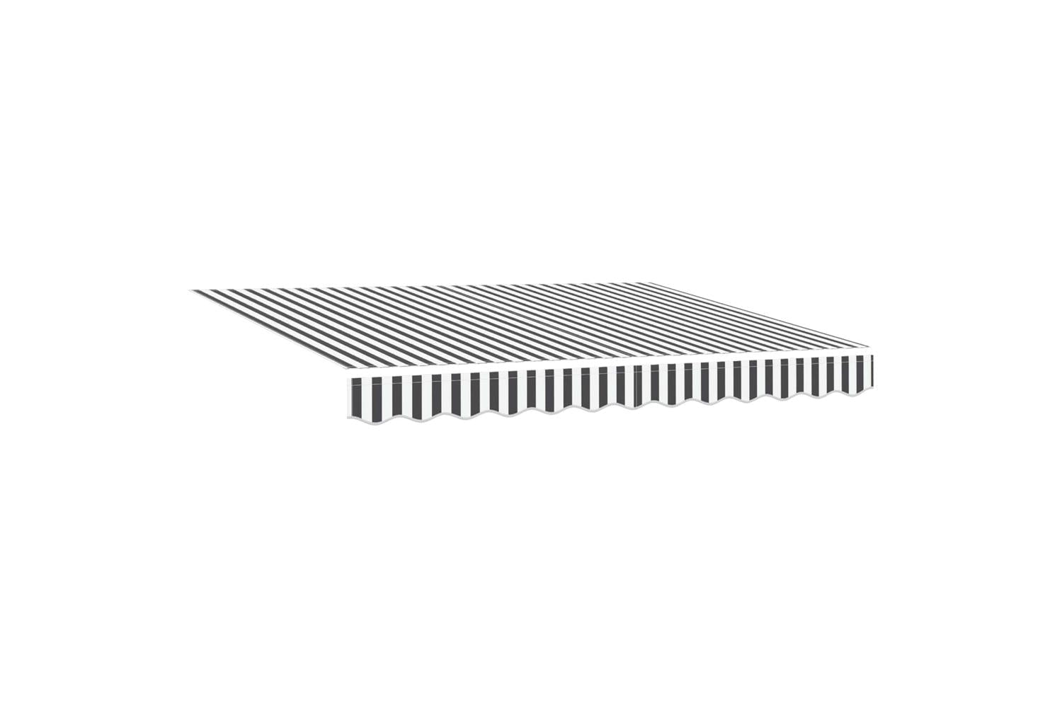 Vidaxl Retractable Awning Anthracite And White 350x250 Cm Fabric-5