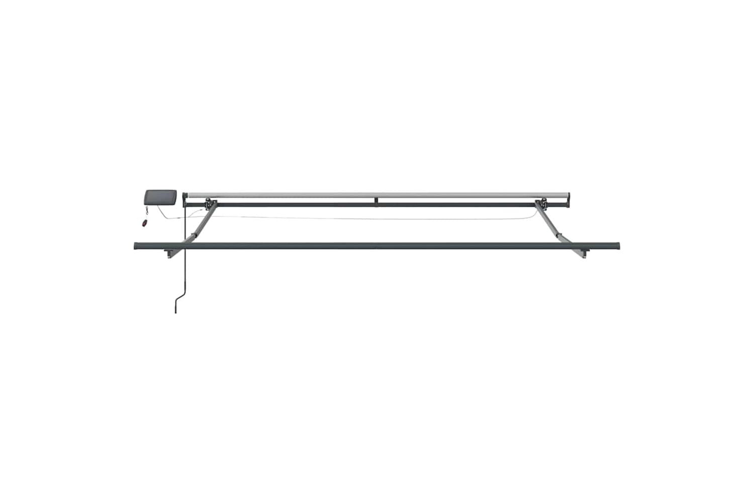 Vidaxl Retractable Awning Manual Yellow And Orange 350 X 250 Cm Fabric-9
