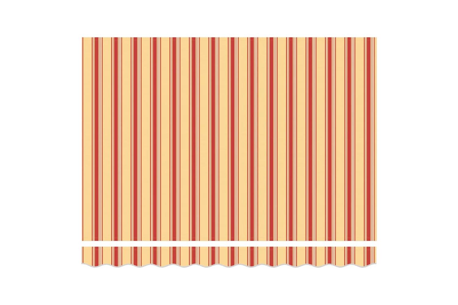Vidaxl Retractable Awning Yellow And Orange 350 X 250 Cm Fabric-6
