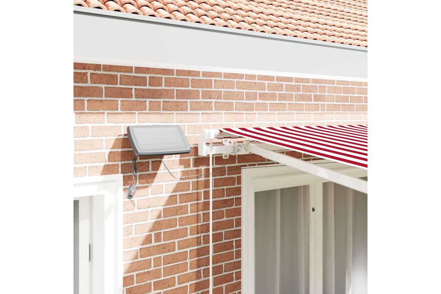 Vidaxl Retractable Awning With Manual 350 X 250 Cm Red And White-4