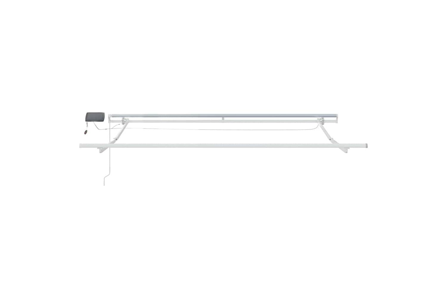 Vidaxl Retractable Awning With Manual 350 X 250 Cm Red And White-8