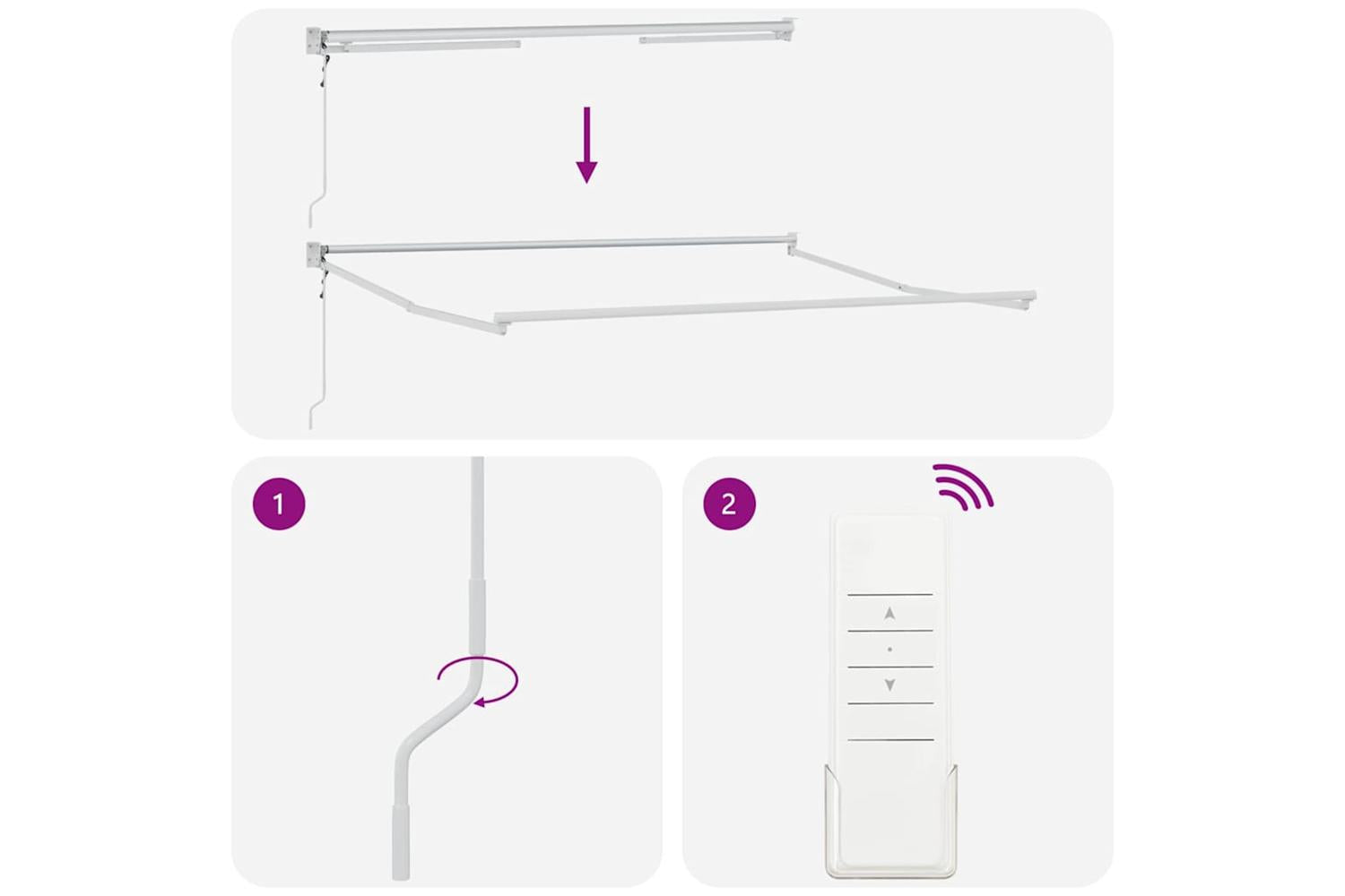 Vidaxl Retractable Awning Red And White 350 X 250 Cm Fabric-9