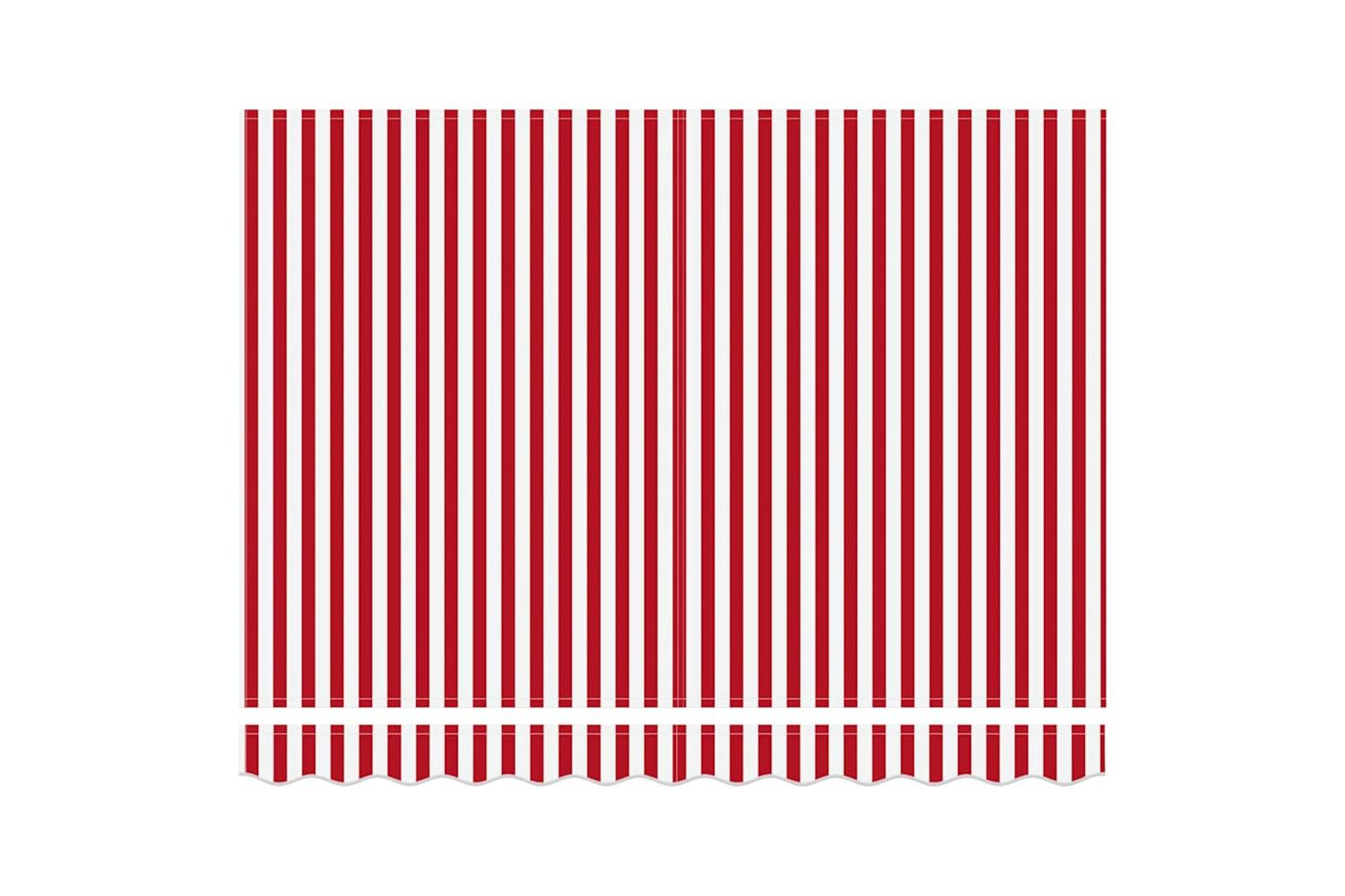 Vidaxl Retractable Awning Red And White 350 X 250 Cm Fabric And Metal-7