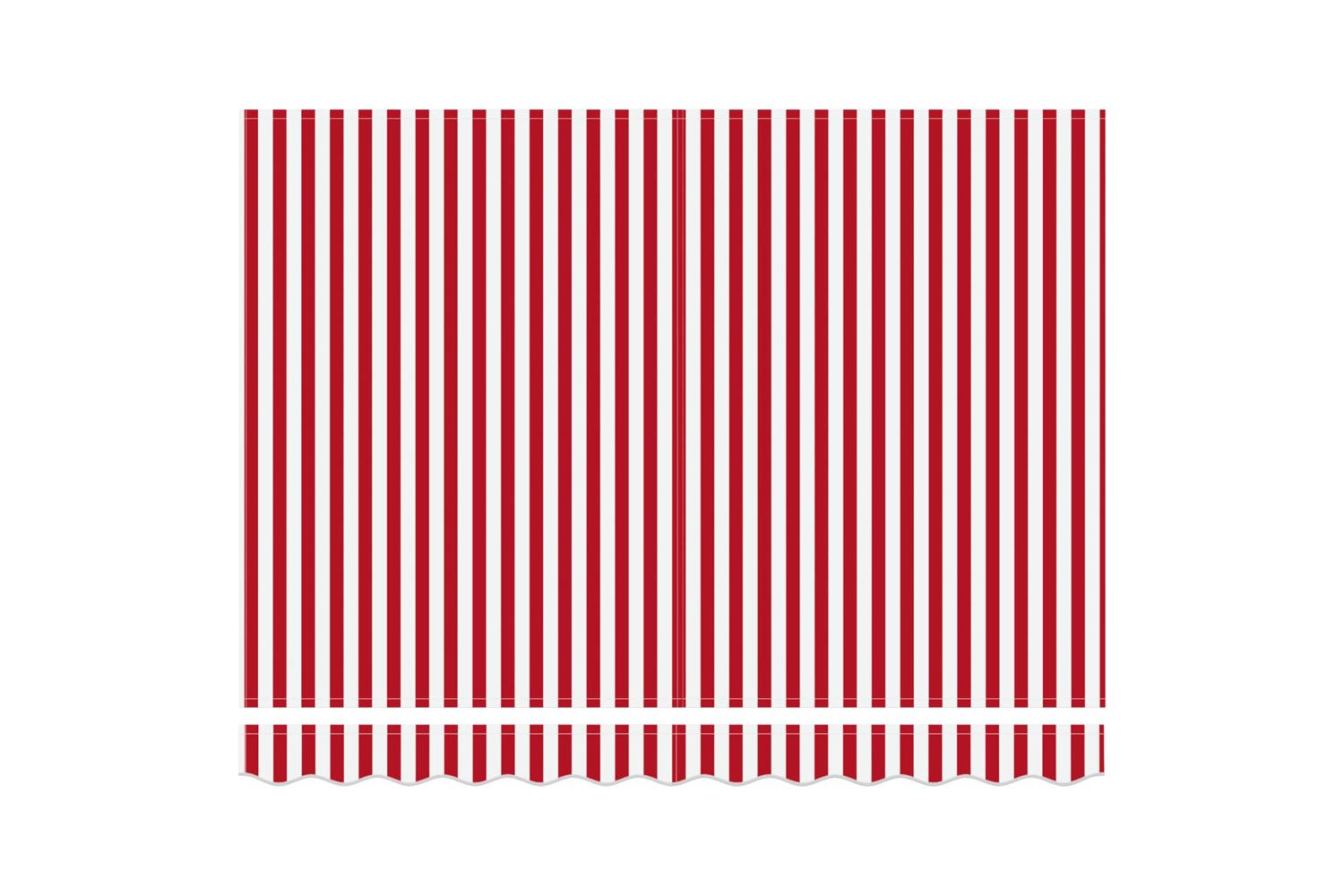 Vidaxl Retractable Awning Red And White Stripe 350x250 Cm Fabric-7