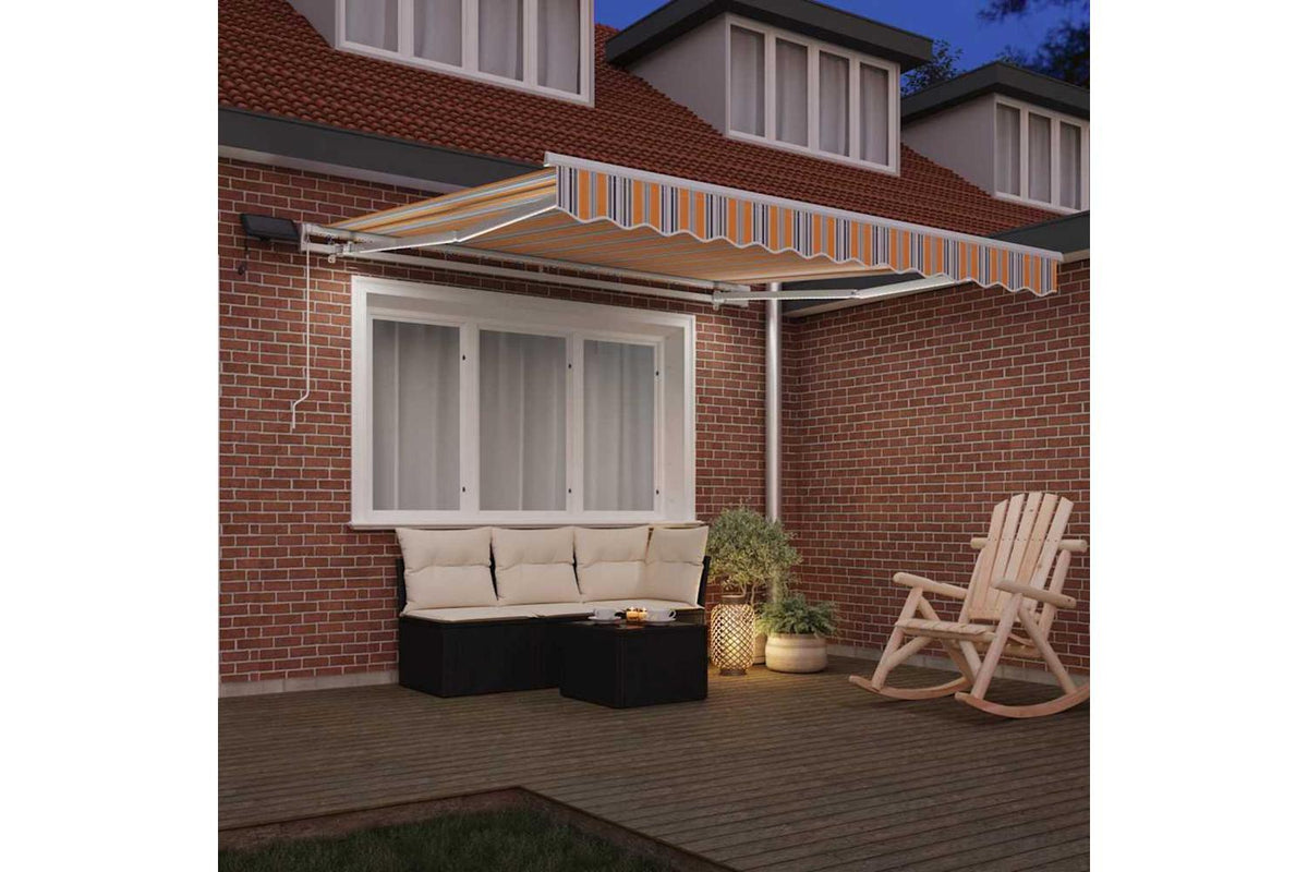 Vidaxl Retractable Awning With Manual 350 X 250 Cm Fabric-3