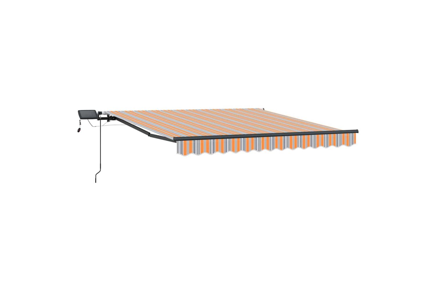Vidaxl Retractable Awning Manual Multicolour 350 X 250 Cm Fabric-2