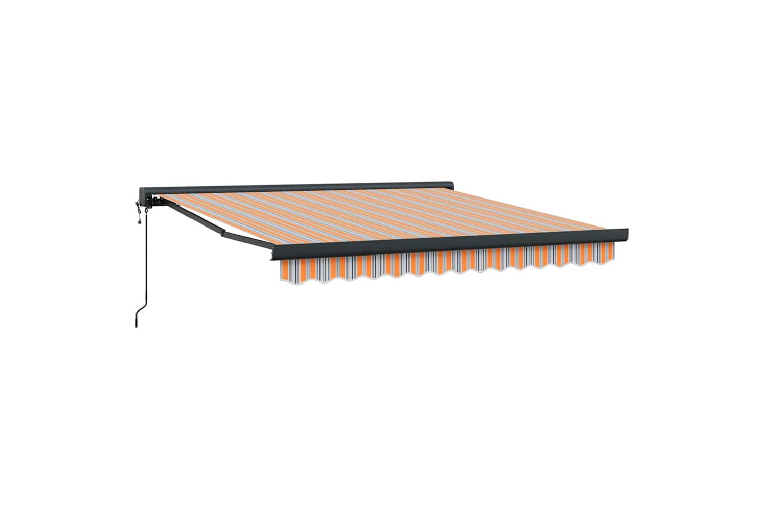 Vidaxl Retractable Awning Multicolour 350 X 250 Cm Fabric Metal-2
