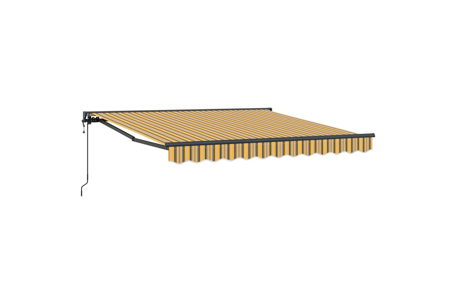Vidaxl Retractable Awning Multicolour Stripe 350x250 Cm Fabric-2
