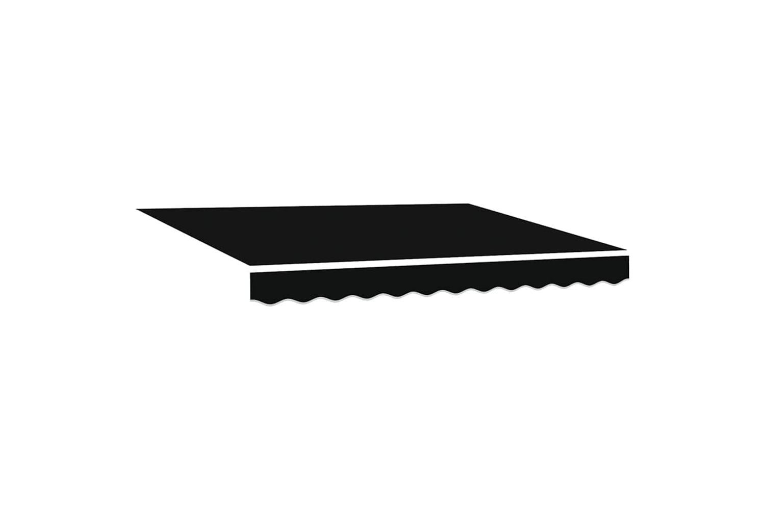 Vidaxl Retractable Awning Manual Black 350 X 250 Cm Fabric-4
