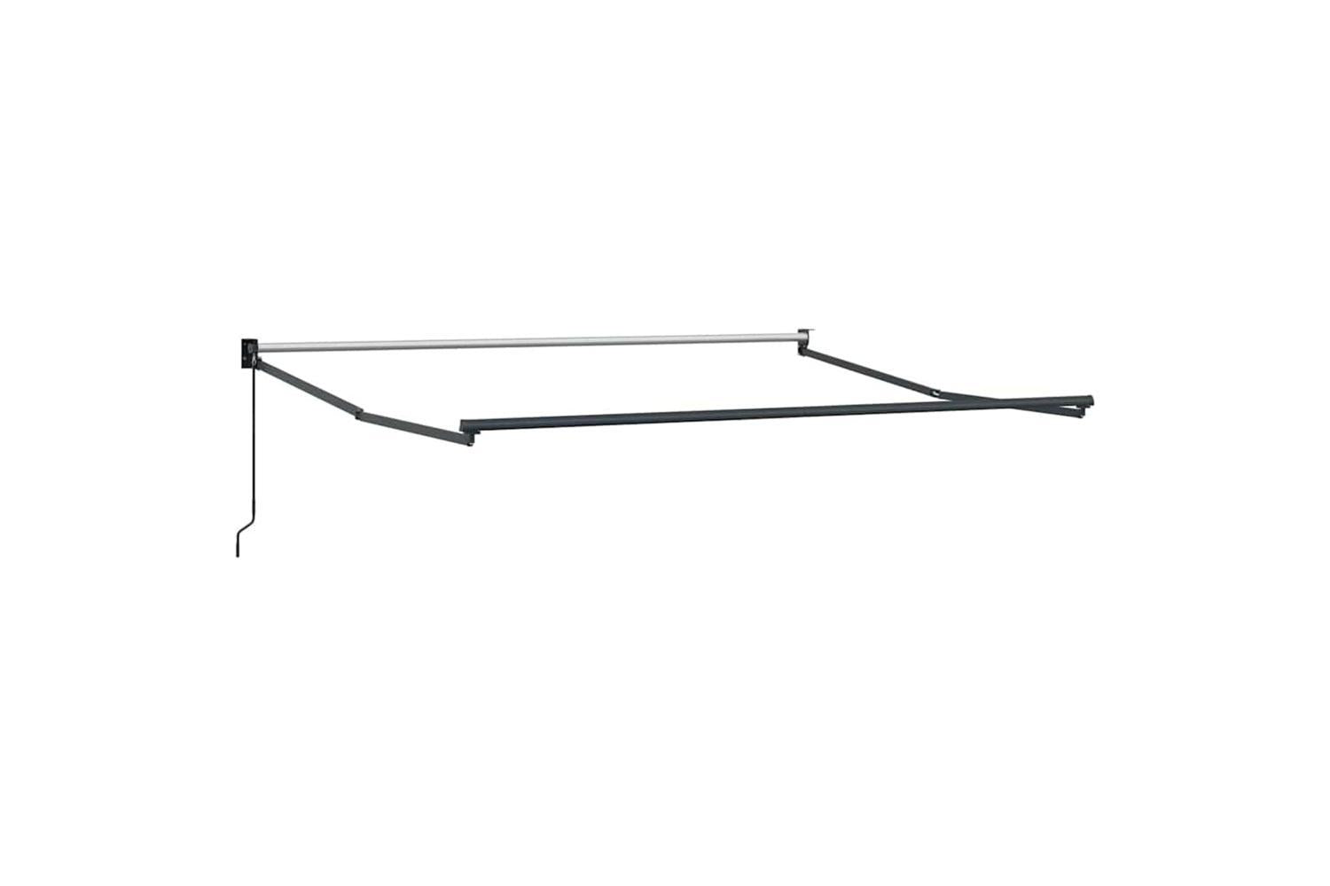 Vidaxl Retractable Awning Manual Black 350 X 250 Cm Fabric-5