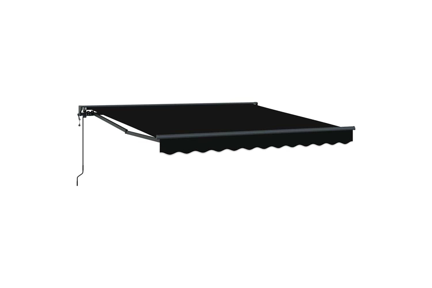 Vidaxl Retractable Awning Black 350x250 Cm Fabric