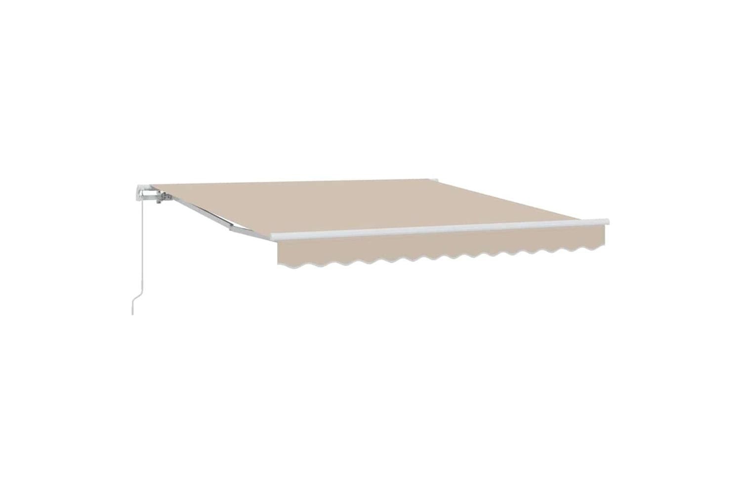 Vidaxl Retractable Awning Manual Beige 350 X 250 Cm Fabric-2