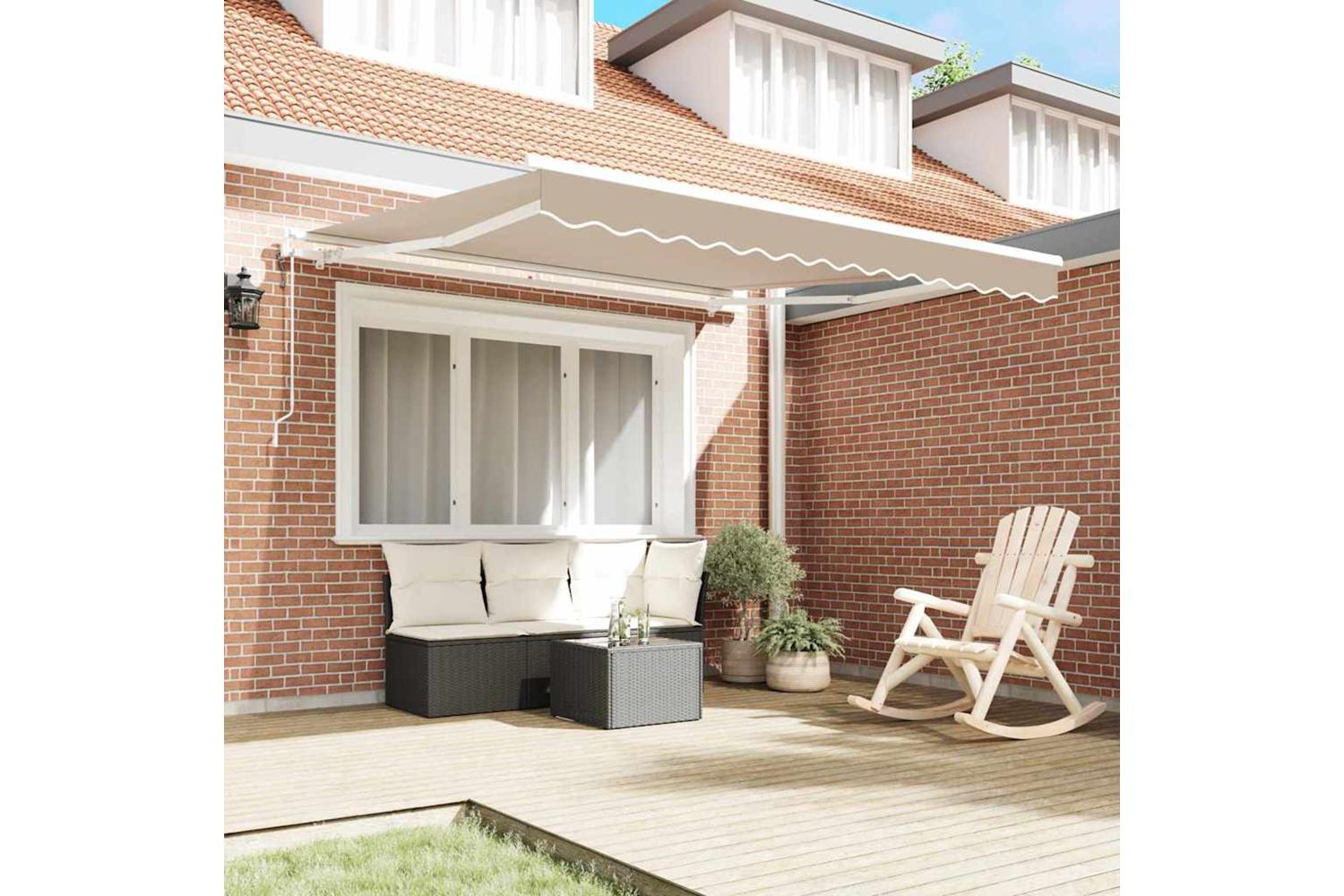 Vidaxl Retractable Awning 350 X 250 Cm Beige-3