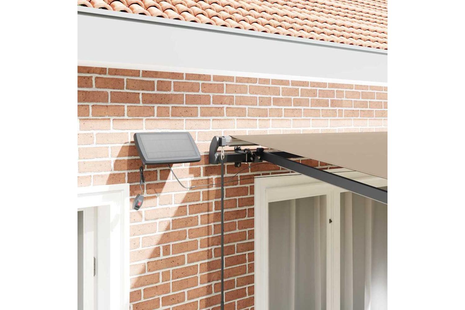 Vidaxl Retractable Awning Manual Beige 350 X 250 Cm Fabric-4