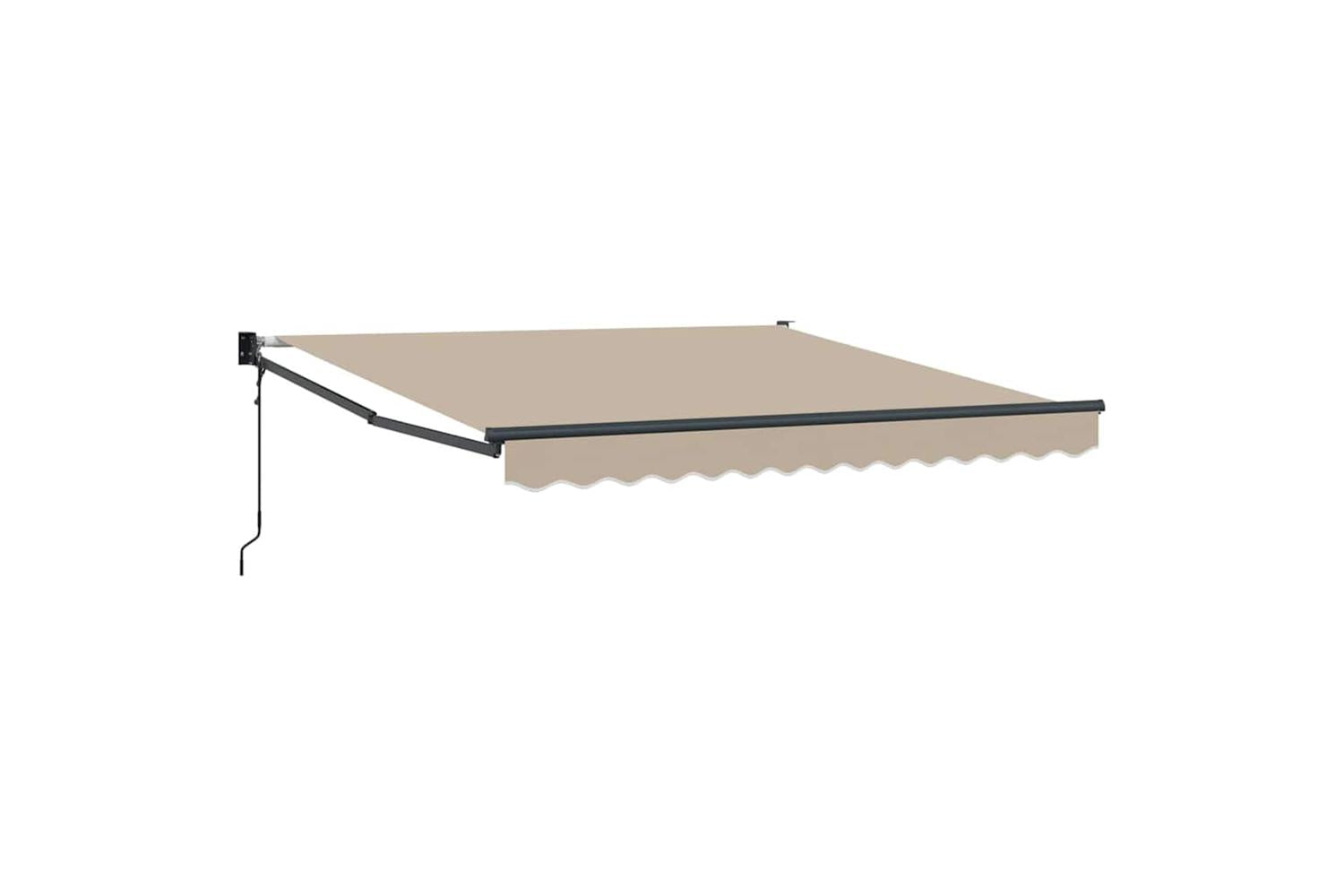Vidaxl Retractable Awning Beige 350 X 250 Cm Fabric