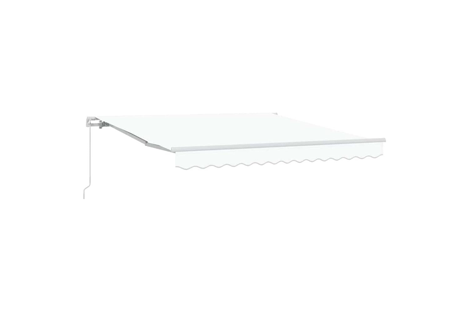 Vidaxl Retractable Awning Manual White 350 X 250 Cm Fabric